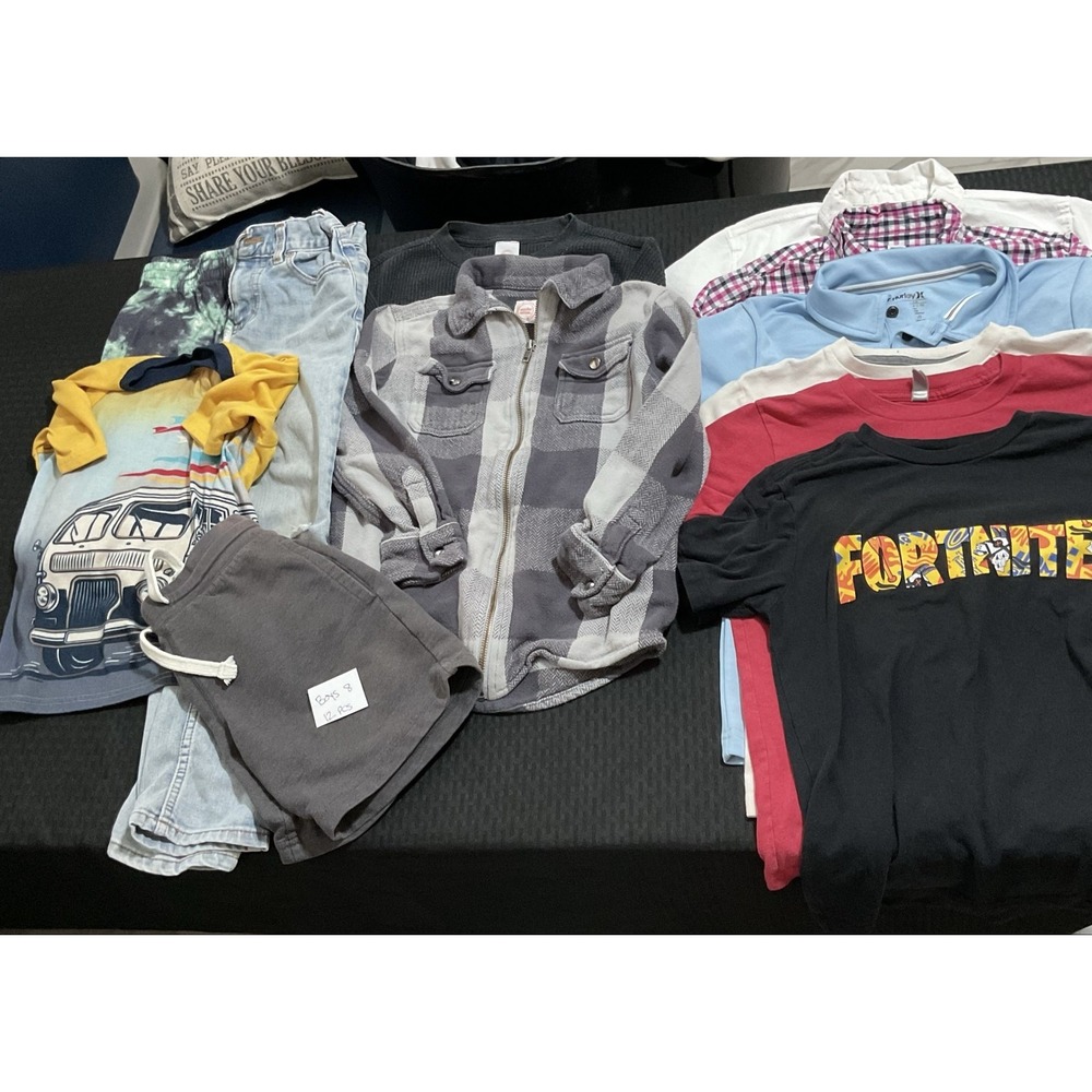 Mixed Brands Outfit Lot Boys Size 8 Multicolor Shirts Jeans Shorts Fortnite 12pc